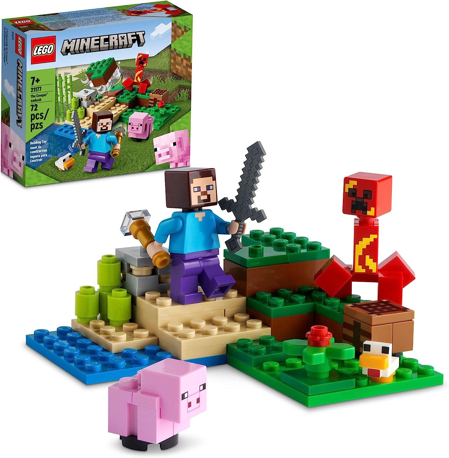 LEGO® Minecraft® A Emboscada do Creeper™ 21177 Kit Incrível (72 Peças)