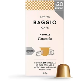 Cápsulas de Café Baggio Café Aroma Caramelo, compatível com Nespresso, contém 20 cápsulas