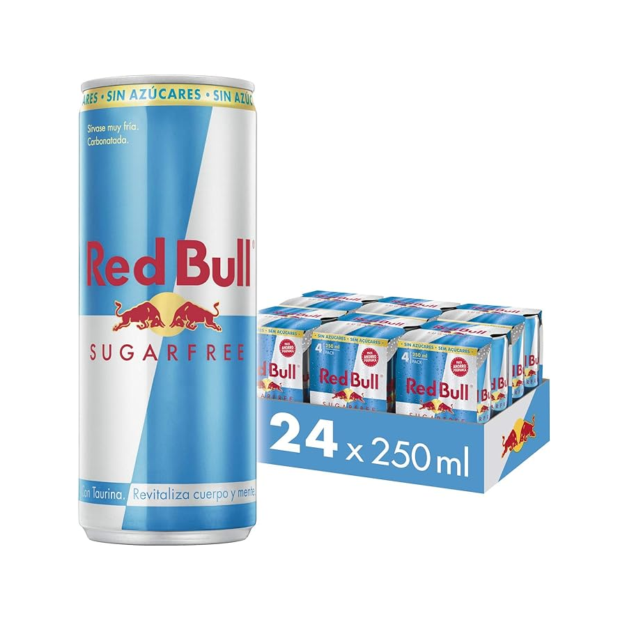Energético Red Bull Energy Drink, Sem Açúcar 250ml (24 latas)