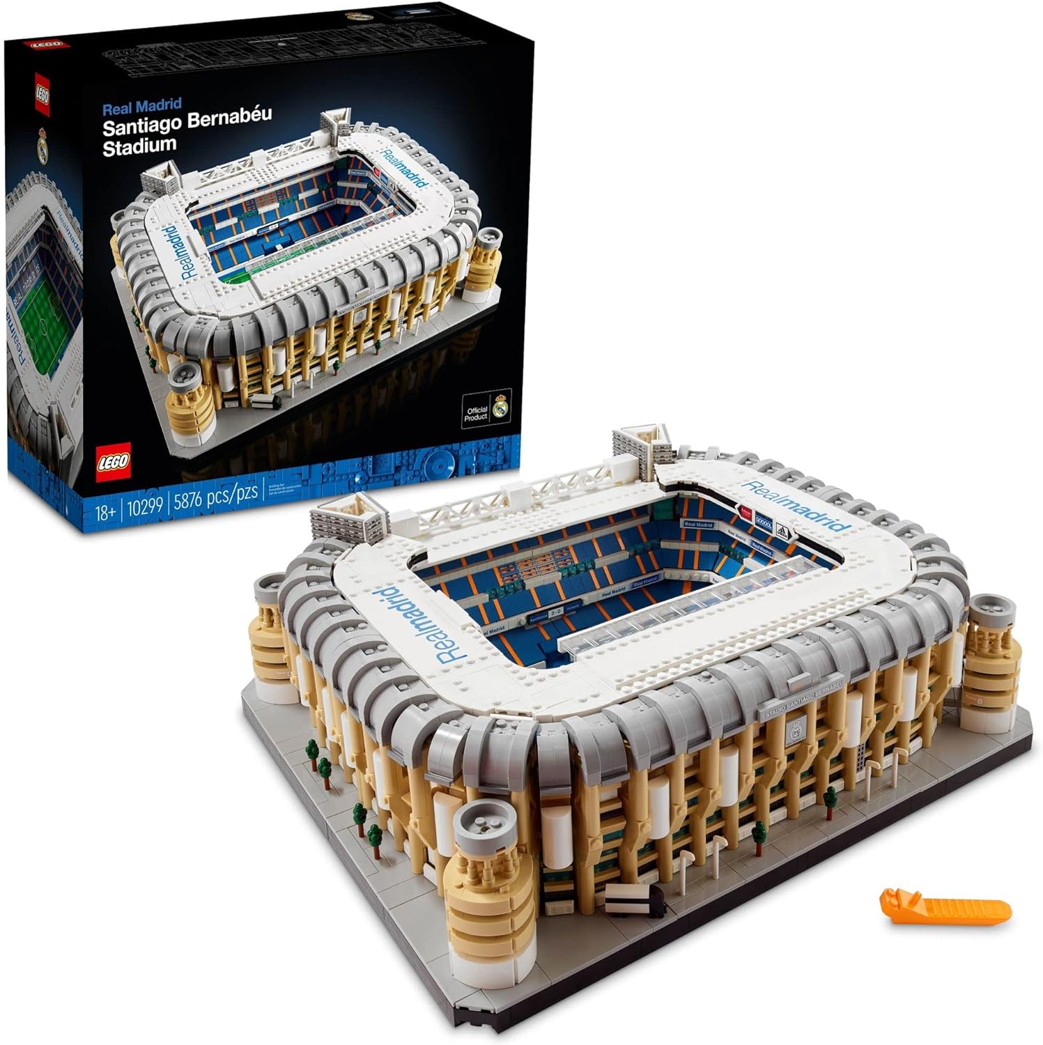 LEGO® Real Madrid – Estádio Santiago Bernabéu 10299 Kit de Construção; Construir um Modelo Detalhado do Famoso Estádio (5876 peças)
