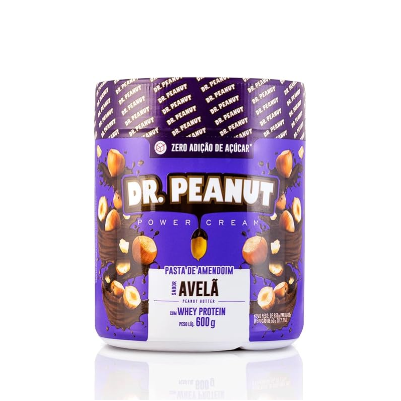 Dr Peanut, Pasta de Amendoim – 600g Avelã com Whey Protein
