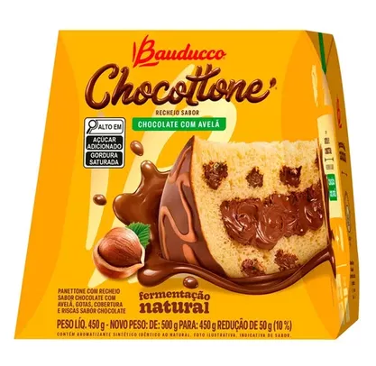 Chocottone Bauducco Recheio Sabor Chocolate com Avelã 450g