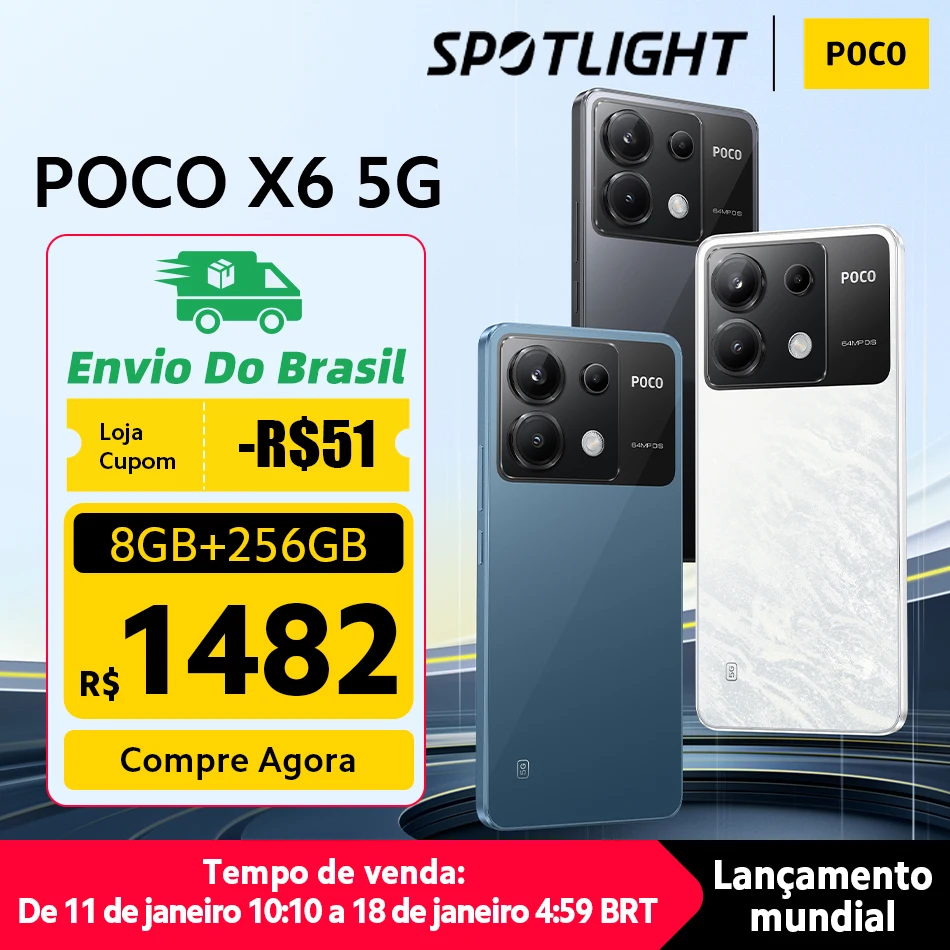 Smartphone Poco X6 5G 8GB 256GB
