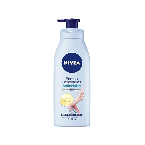 NIVEA Hidratante Desodorante Anticelulite Q10 Pernas Renovadas 400ml – Melhora visivelmente a aparência das celulites e firma a pele em 4 semanas, além de aliviar a sensação de cansaço e inchaço das pernas