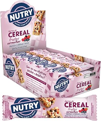 Nutry Display Barra De Cereal Frutas Vermelhas - 22G - Display 24 Unidades
