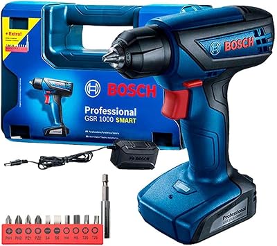 Anúncio patrocinado – Bosch Furadeira Parafusadeira GSR 1000 Smart, Com Acessórios, 12 Volts