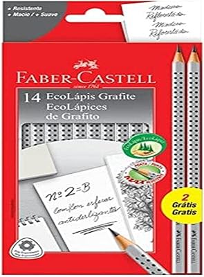 Anúncio patrocinado – Lápis Grafite, Faber-Castell, 2001B/F, EcoLápis Grip, Cinza, 14 Unidades