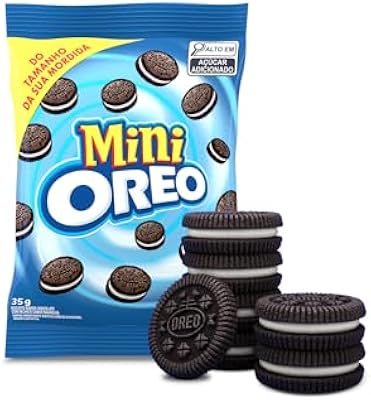 Mini Biscoito Chocolate Recheio Baunilha Oreo Pacote 35g