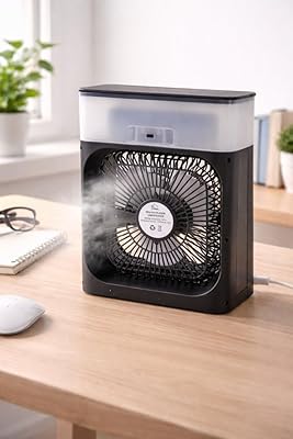 Anúncio patrocinado – Mini Climatizador de Ar Portátil USB Black Bull - Ventilador e Umidificador de Mesa com 3 Velocidade...