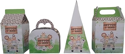 Kit Festa Safari 32 Caixinhas Surpresa Personalizadas Lembrancinhas Aniversário