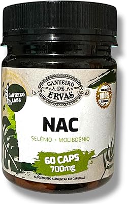 Suplemento NAC N Acetilcisteína 700mg Antioxidante Natural Apoio ao Bem Estar Diário