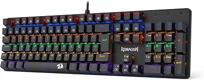 TECLADO MECÂNICO GAMER REDRAGON VALHEIM ILUMINAÇÃO RAINBOW PRETO SWITCH BROWN K608-R (PT-BROWN)