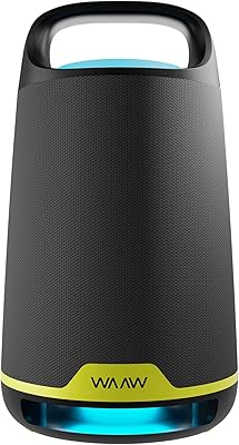 WAAW by ALOK Caixa de Som BOOM 200 Bluetooth, com 3 Alto-Falantes, Até 12h de Autonomia, Tecnologia TWS, 80W RMS