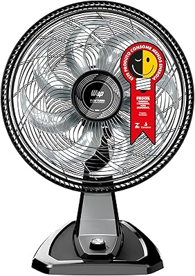 WAP Ventilador de Mesa e Parede 50cm FLOW TURBO, Tecnologia Silenciosa e Econômica, 8 Pás e 3 Velocidades, 180W 127V